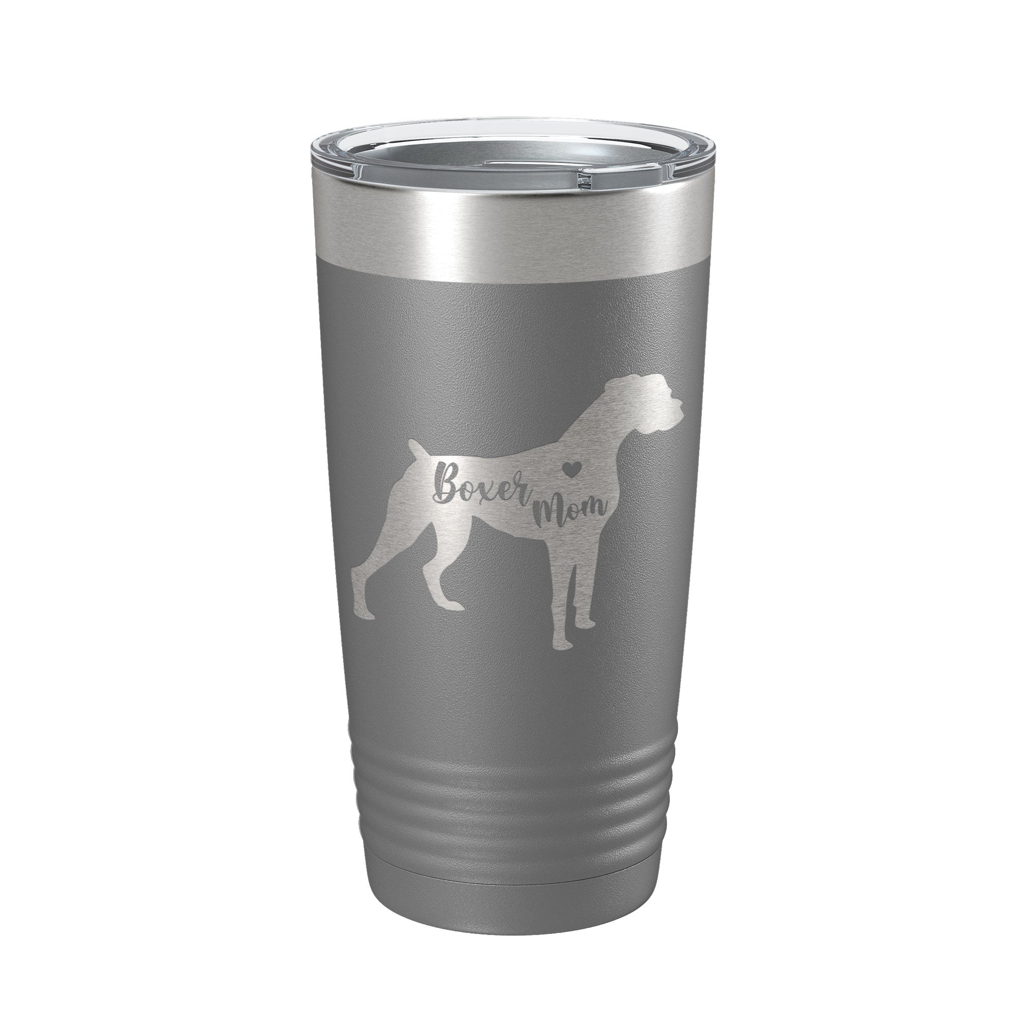 Boxer Mom Tumbler Dog Travel Mug Gift Insulated Laser Engraved Coffee Cup 20 oz