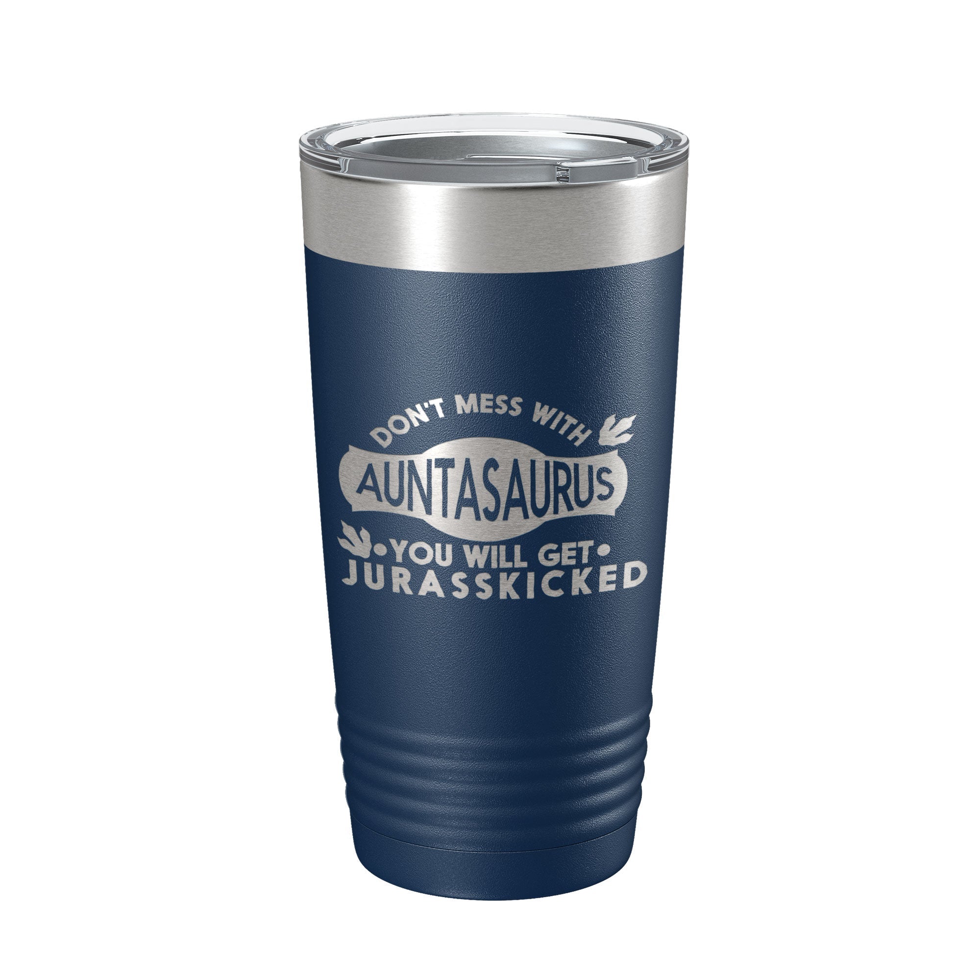Auntasaurus Tumbler Funny Aunt Gift Travel Mug Jurassic Insulated Laser Engraved Coffee Cup Dinosaur 20 oz