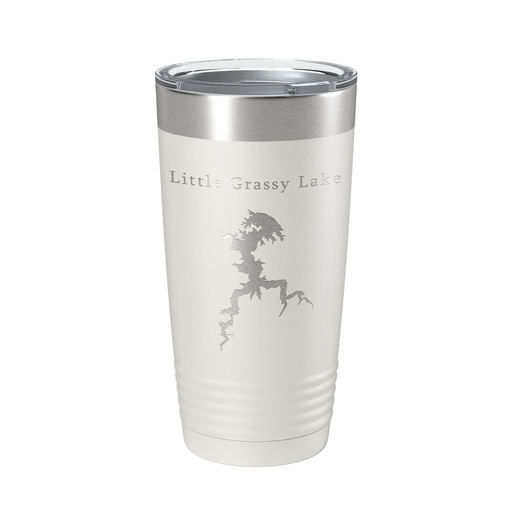 Little Grassy Lake Map Tumbler Travel Mug Insulated Laser Engraved Coffee Cup Illinois 20 oz