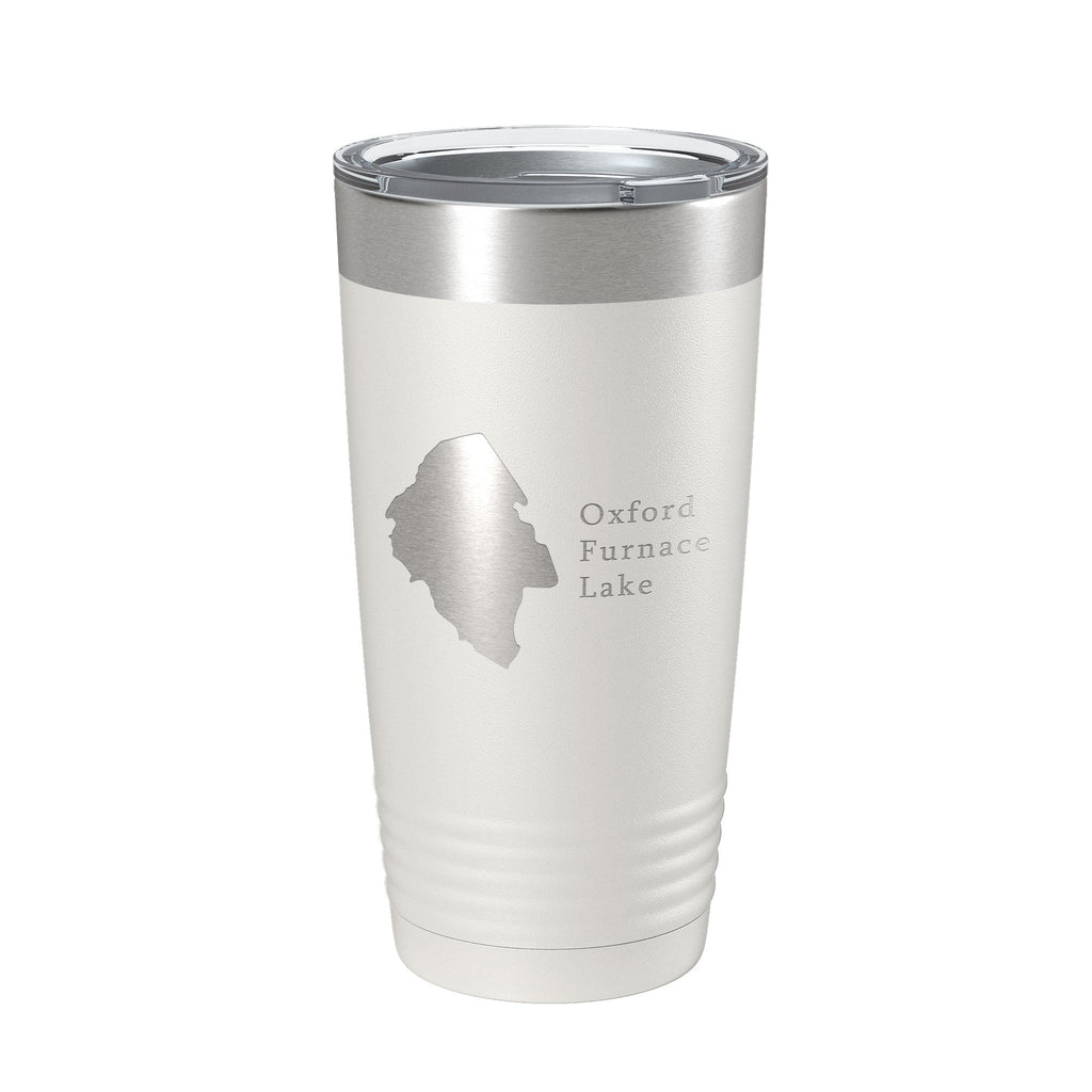 Oxford Furnace Lake Map Tumbler Travel Mug Insulated Laser Engraved Coffee Cup New Jersey 20 oz