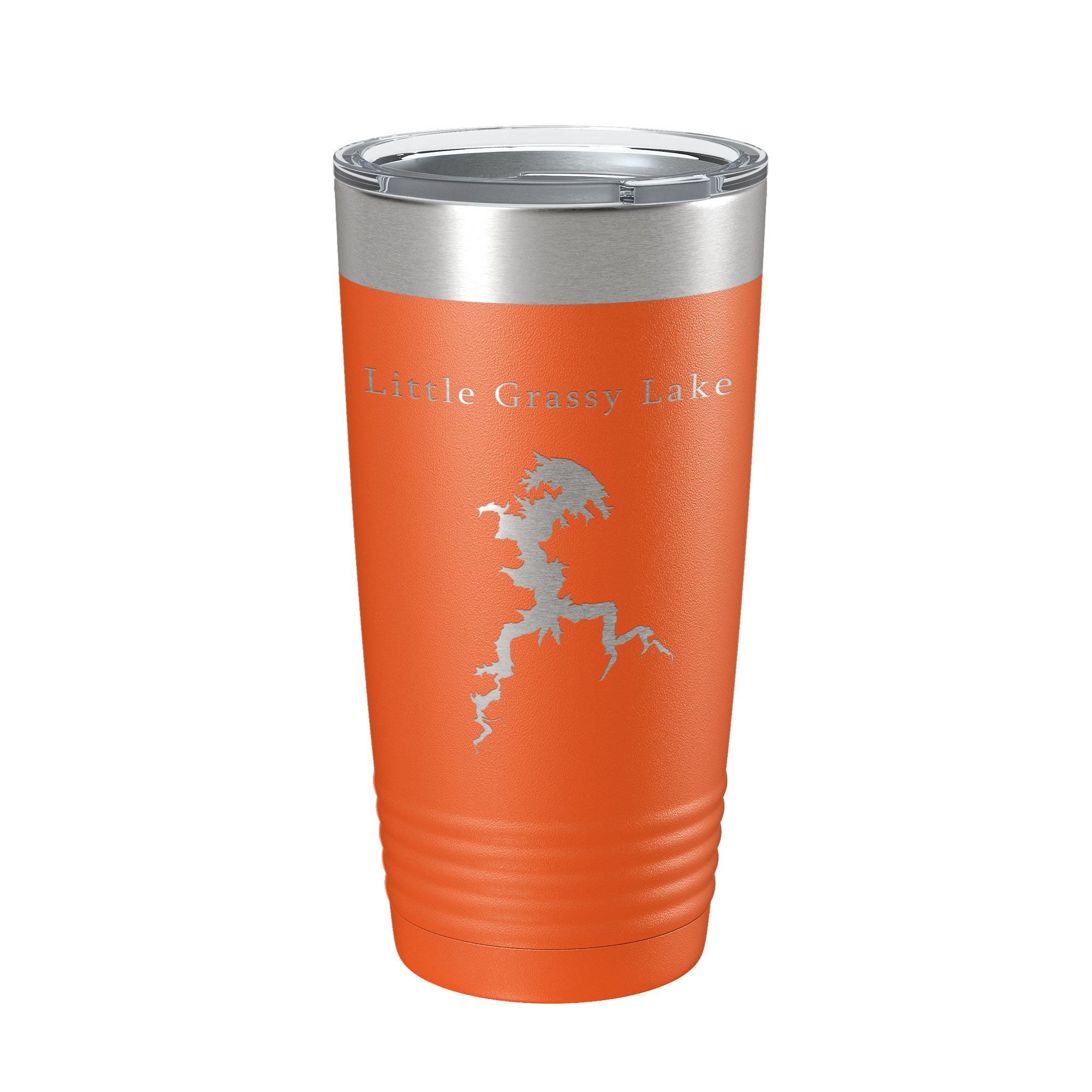 Little Grassy Lake Map Tumbler Travel Mug Insulated Laser Engraved Coffee Cup Illinois 20 oz