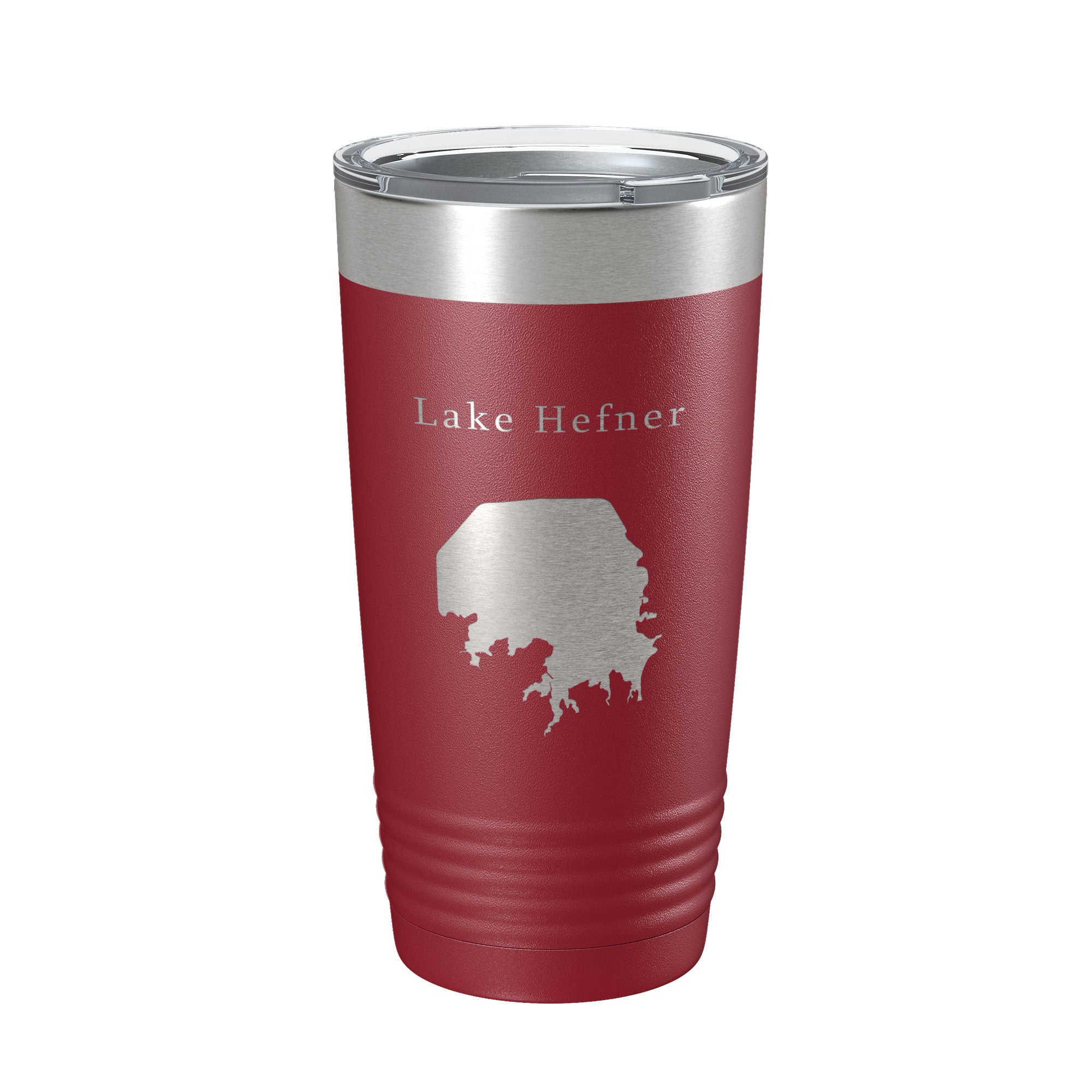 Lake Hefner Map Tumbler Travel Mug Insulated Laser Engraved Coffee Cup Oklahoma 20 oz