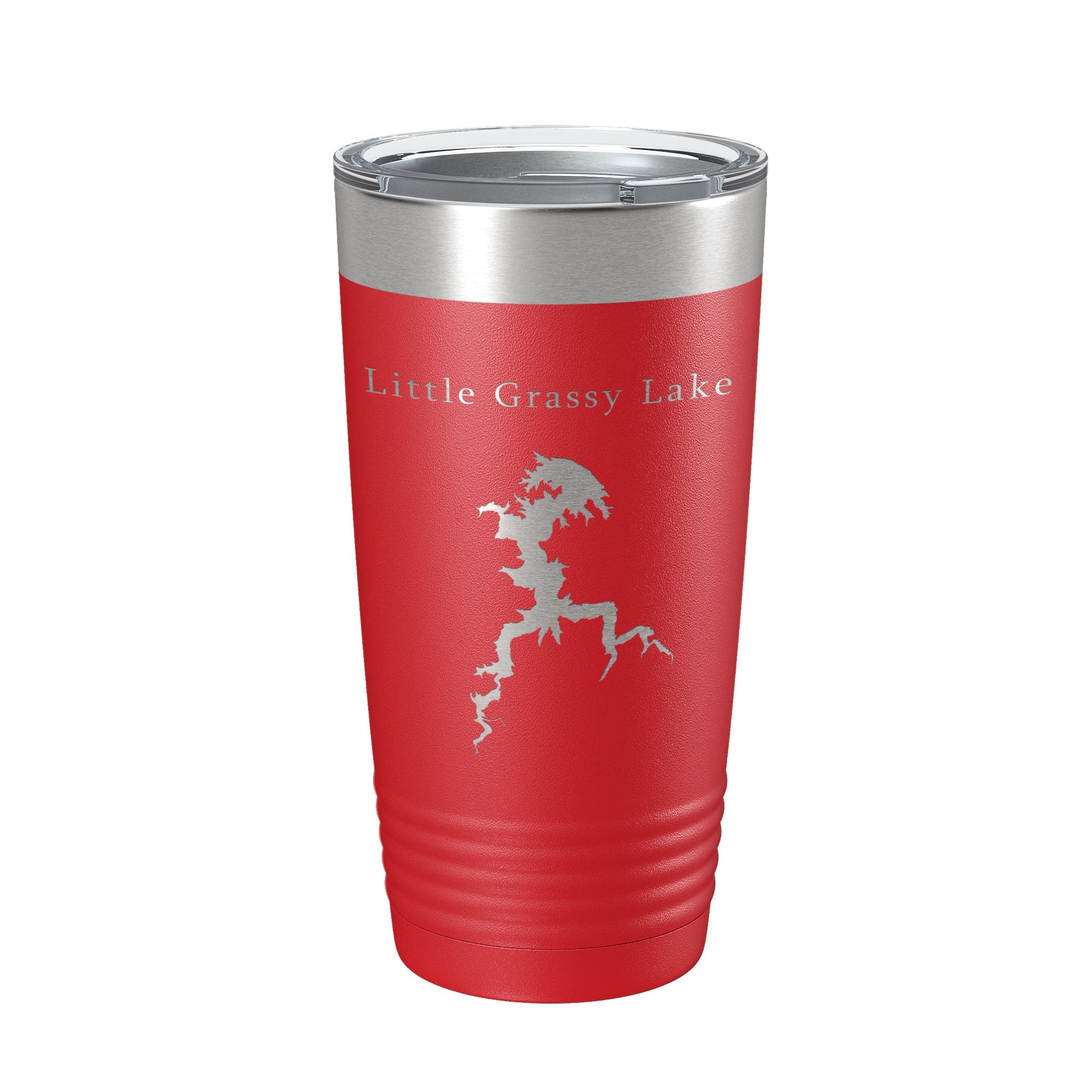 Little Grassy Lake Map Tumbler Travel Mug Insulated Laser Engraved Coffee Cup Illinois 20 oz