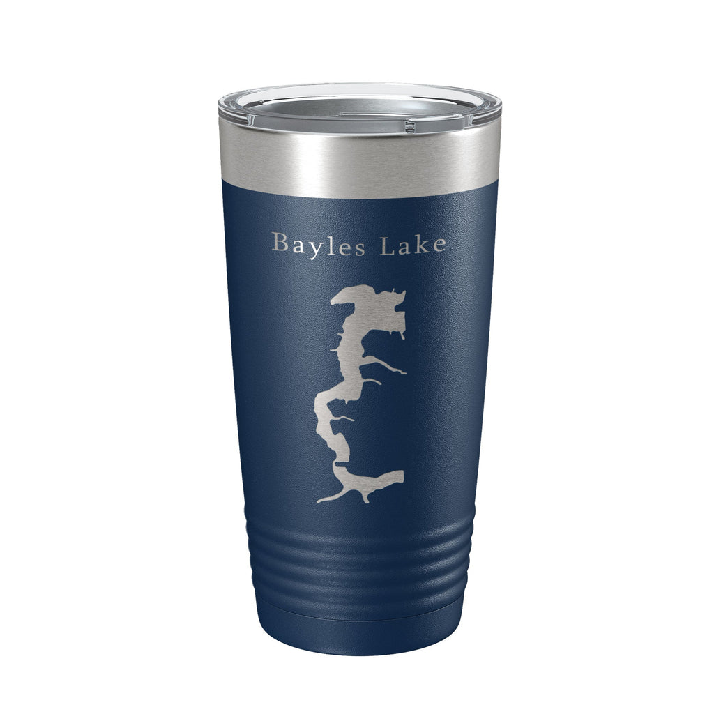 Bayles Lake Map Tumbler Travel Mug Insulated Laser Engraved Coffee Cup Illinois 20 oz