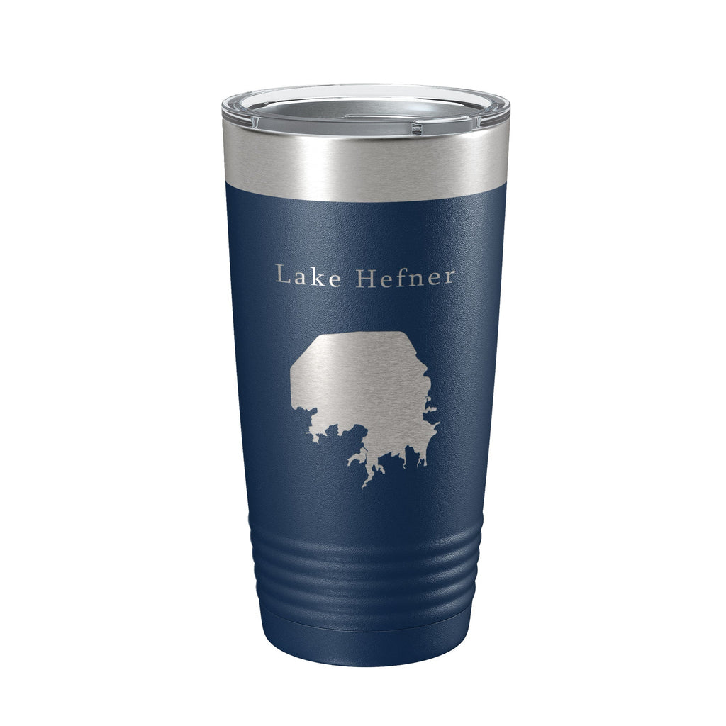 Lake Hefner Map Tumbler Travel Mug Insulated Laser Engraved Coffee Cup Oklahoma 20 oz