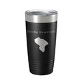 Jumbo Reservoir Tumbler Lake Map Travel Mug Insulated Laser Engraved Coffee Cup Colorado 20 oz