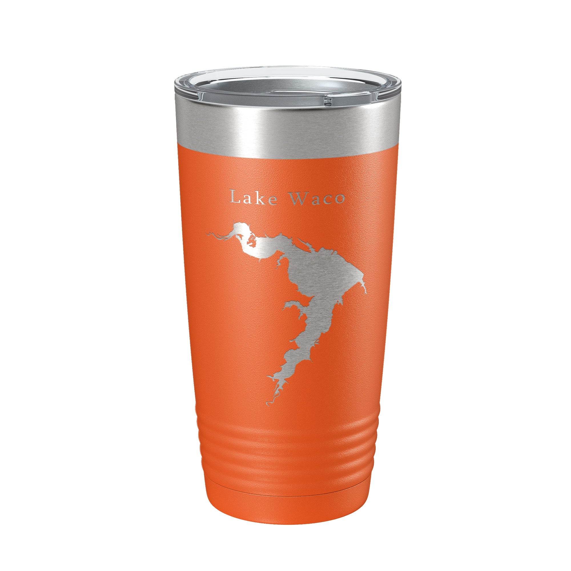 Lake Waco Map Tumbler Travel Mug Insulated Laser Engraved Coffee Cup Texas 20 oz