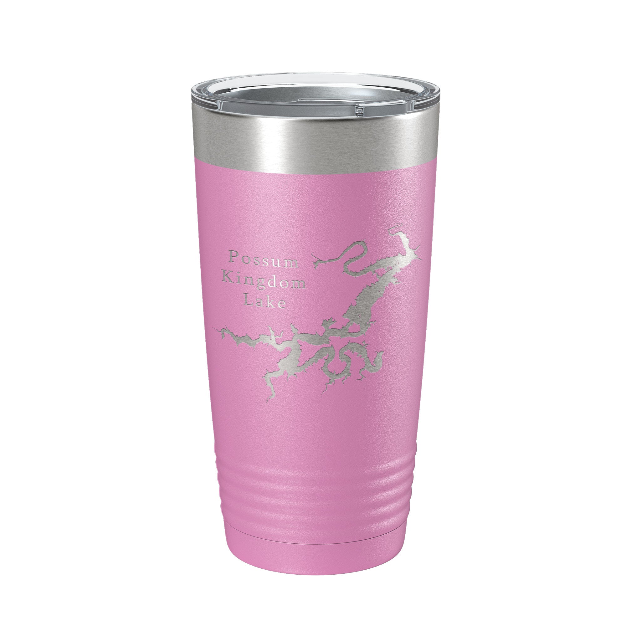 Possum Kingdom Lake Map Tumbler Travel Mug Insulated Laser Engraved Coffee Cup Texas 20 oz
