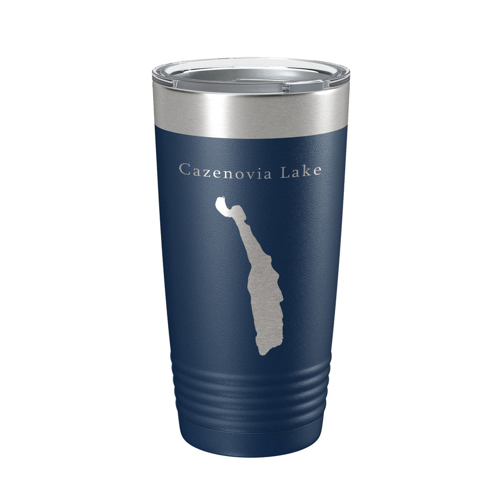 Cazenovia Lake Map Tumbler Travel Mug Insulated Laser Engraved Coffee Cup New York 20 oz