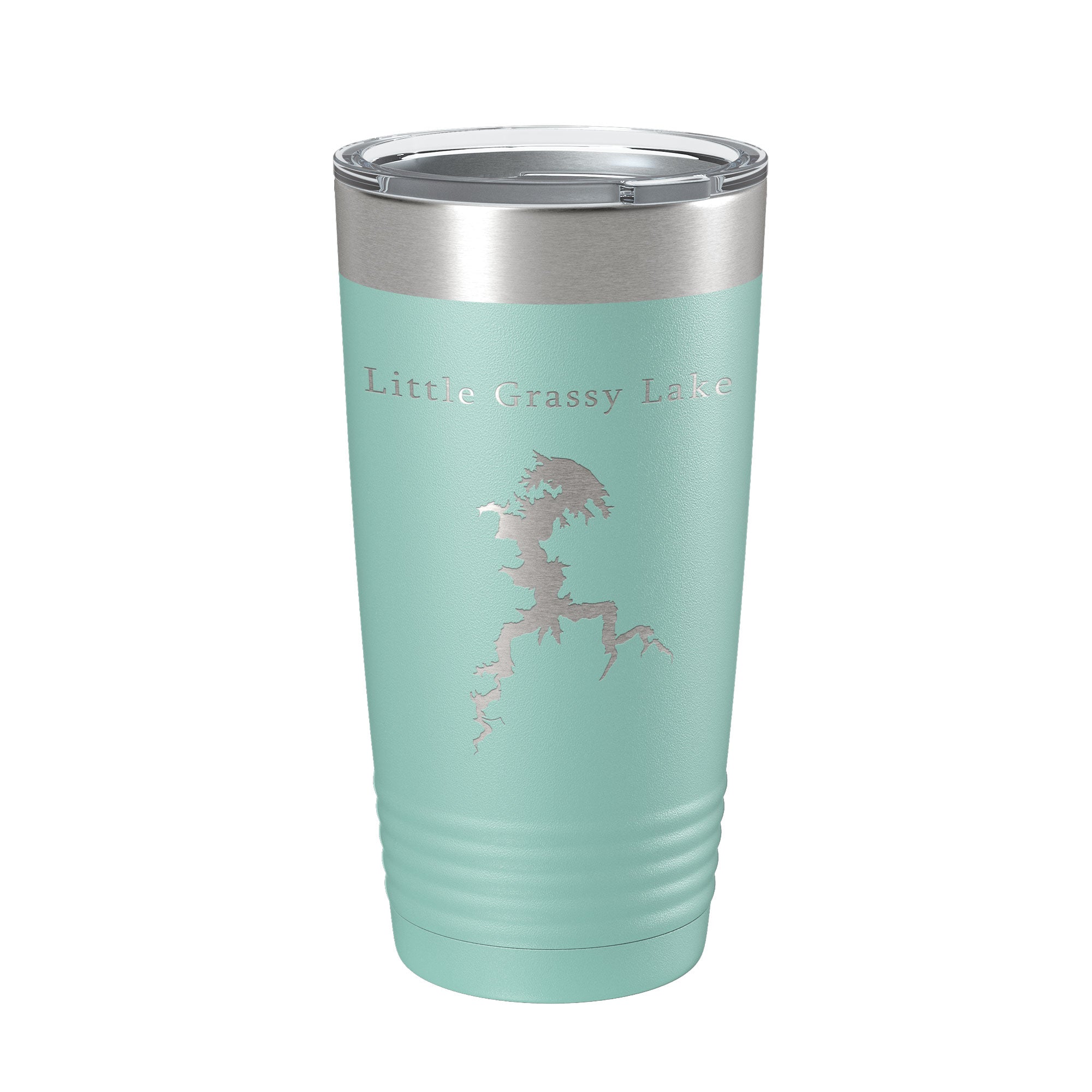 Little Grassy Lake Map Tumbler Travel Mug Insulated Laser Engraved Coffee Cup Illinois 20 oz