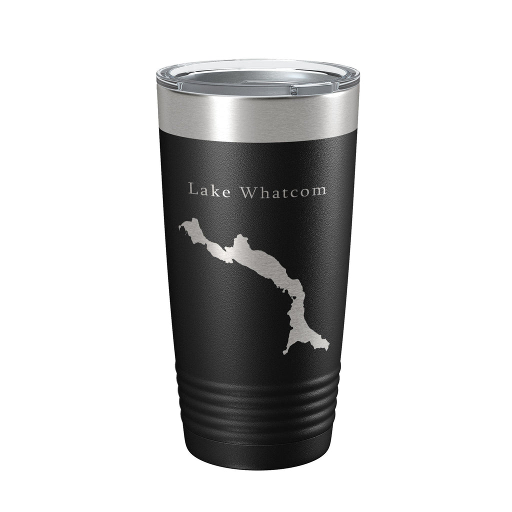 Lake Whatcom Map Tumbler Travel Mug Insulated Laser Engraved Coffee Cup Washington 20 oz