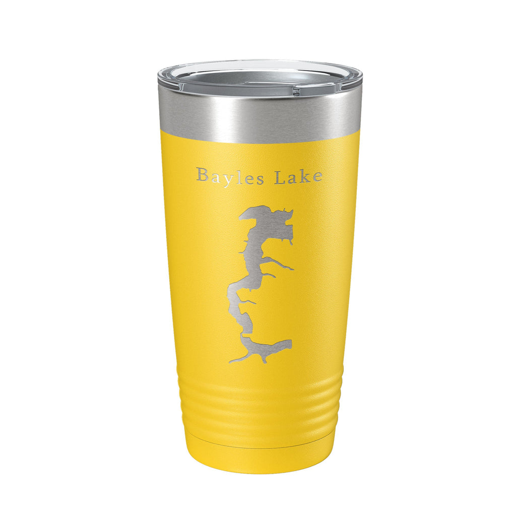 Bayles Lake Map Tumbler Travel Mug Insulated Laser Engraved Coffee Cup Illinois 20 oz