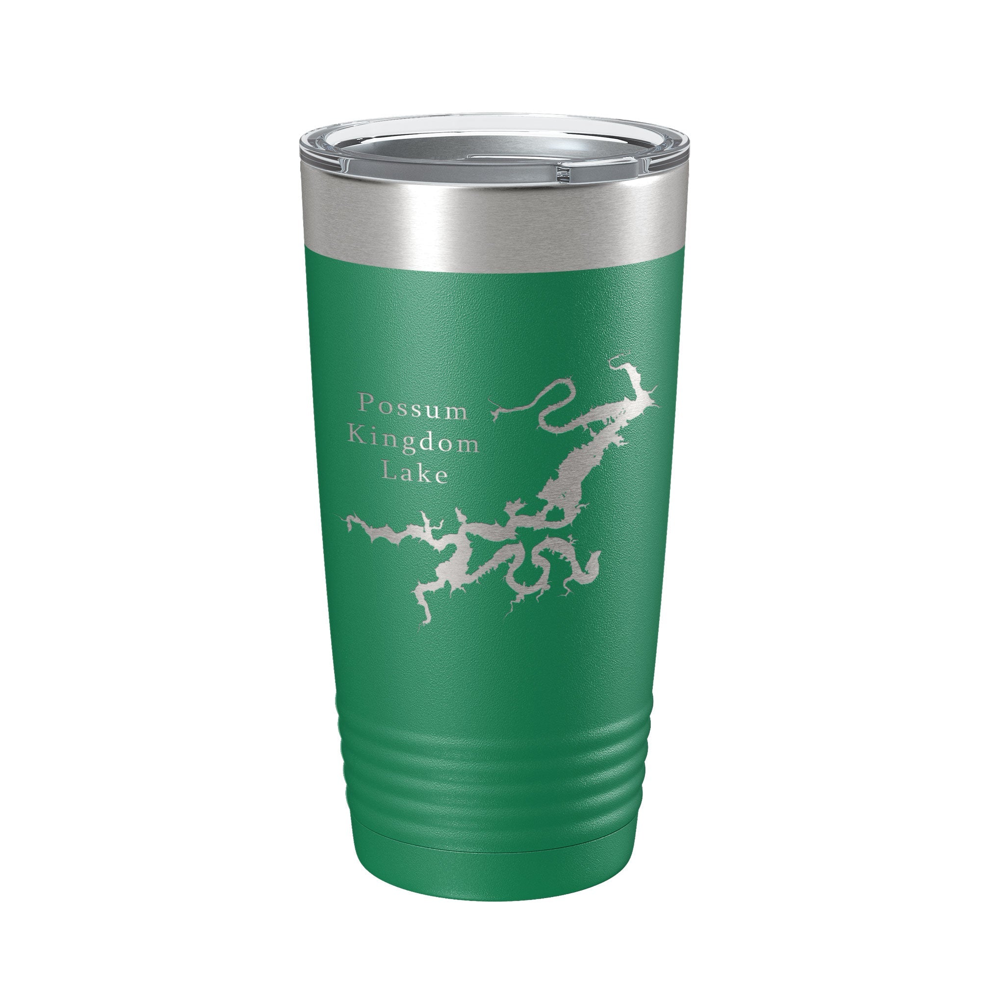 Possum Kingdom Lake Map Tumbler Travel Mug Insulated Laser Engraved Coffee Cup Texas 20 oz