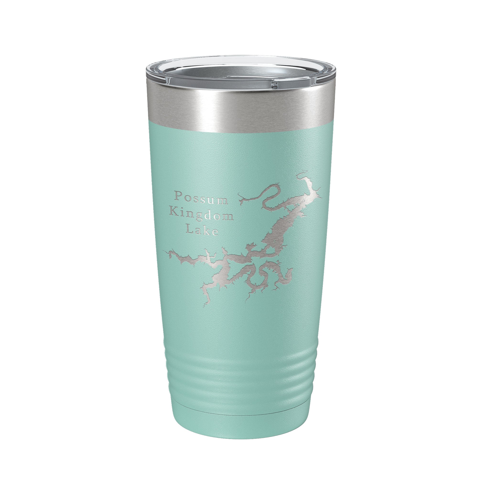 Possum Kingdom Lake Map Tumbler Travel Mug Insulated Laser Engraved Coffee Cup Texas 20 oz