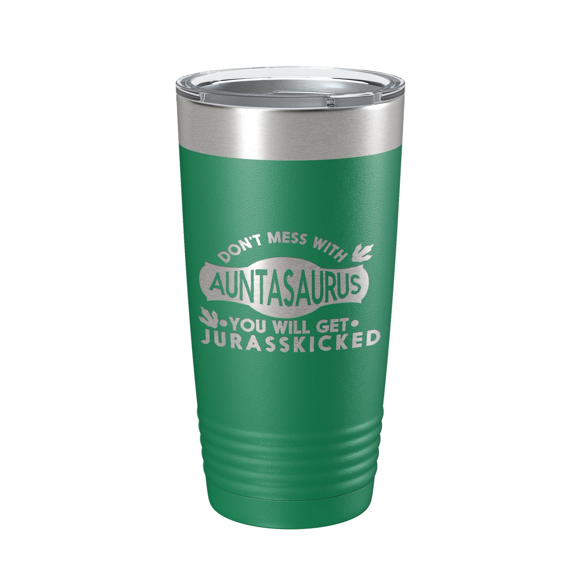 Auntasaurus Tumbler Funny Aunt Gift Travel Mug Jurassic Insulated Laser Engraved Coffee Cup Dinosaur 20 oz