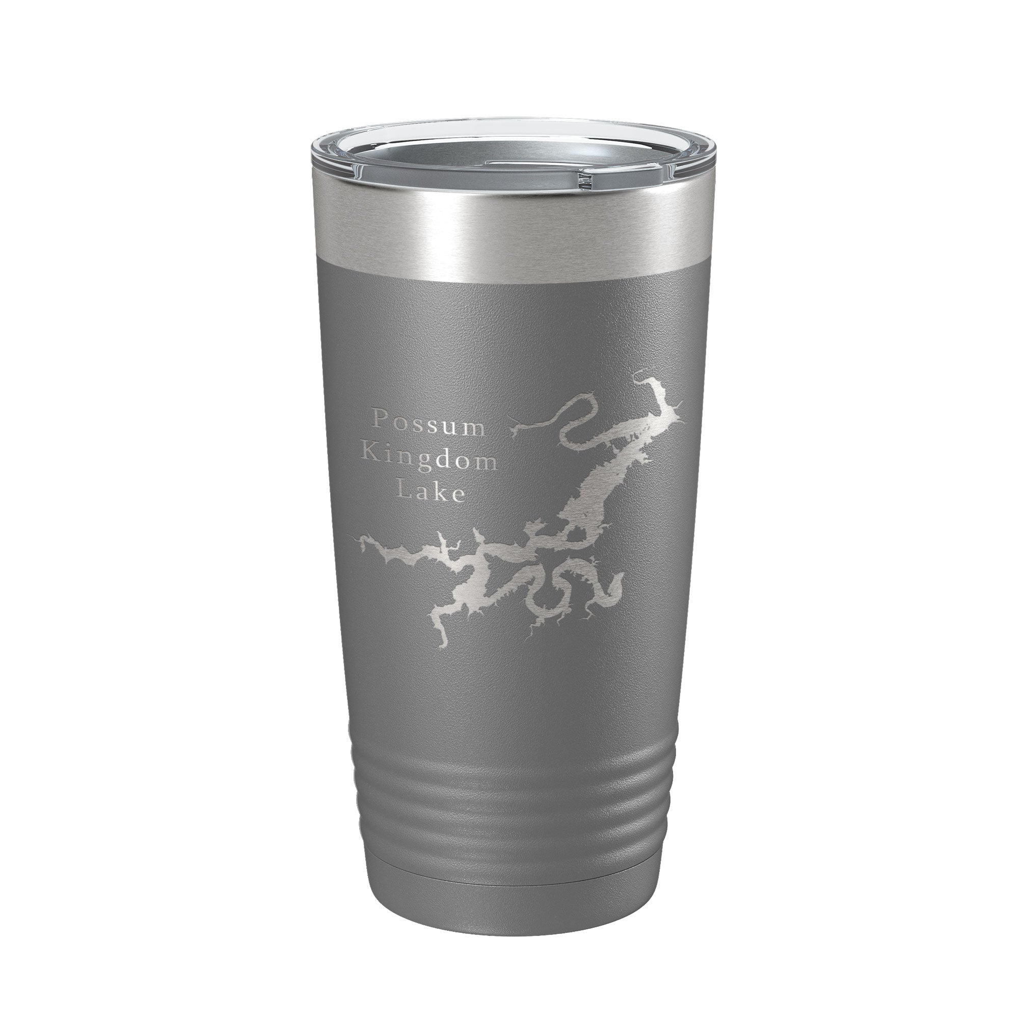 Possum Kingdom Lake Map Tumbler Travel Mug Insulated Laser Engraved Coffee Cup Texas 20 oz