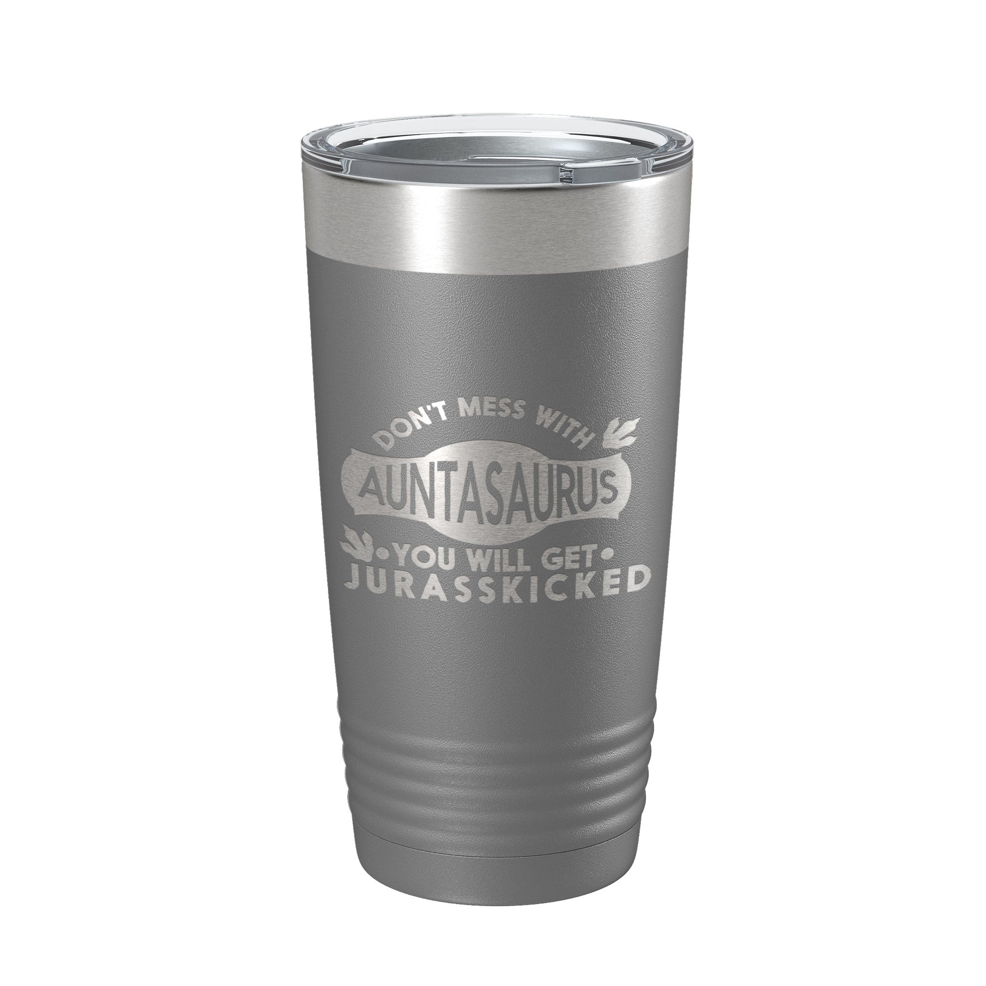 Auntasaurus Tumbler Funny Aunt Gift Travel Mug Jurassic Insulated Laser Engraved Coffee Cup Dinosaur 20 oz