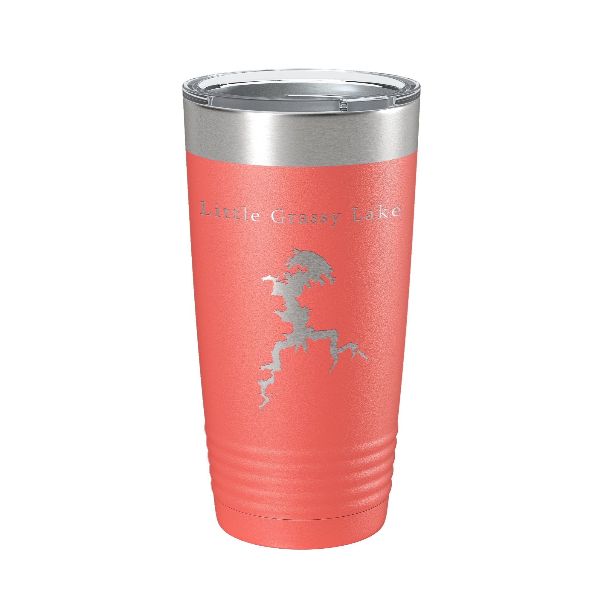 Little Grassy Lake Map Tumbler Travel Mug Insulated Laser Engraved Coffee Cup Illinois 20 oz