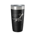 Possum Kingdom Lake Map Tumbler Travel Mug Insulated Laser Engraved Coffee Cup Texas 20 oz