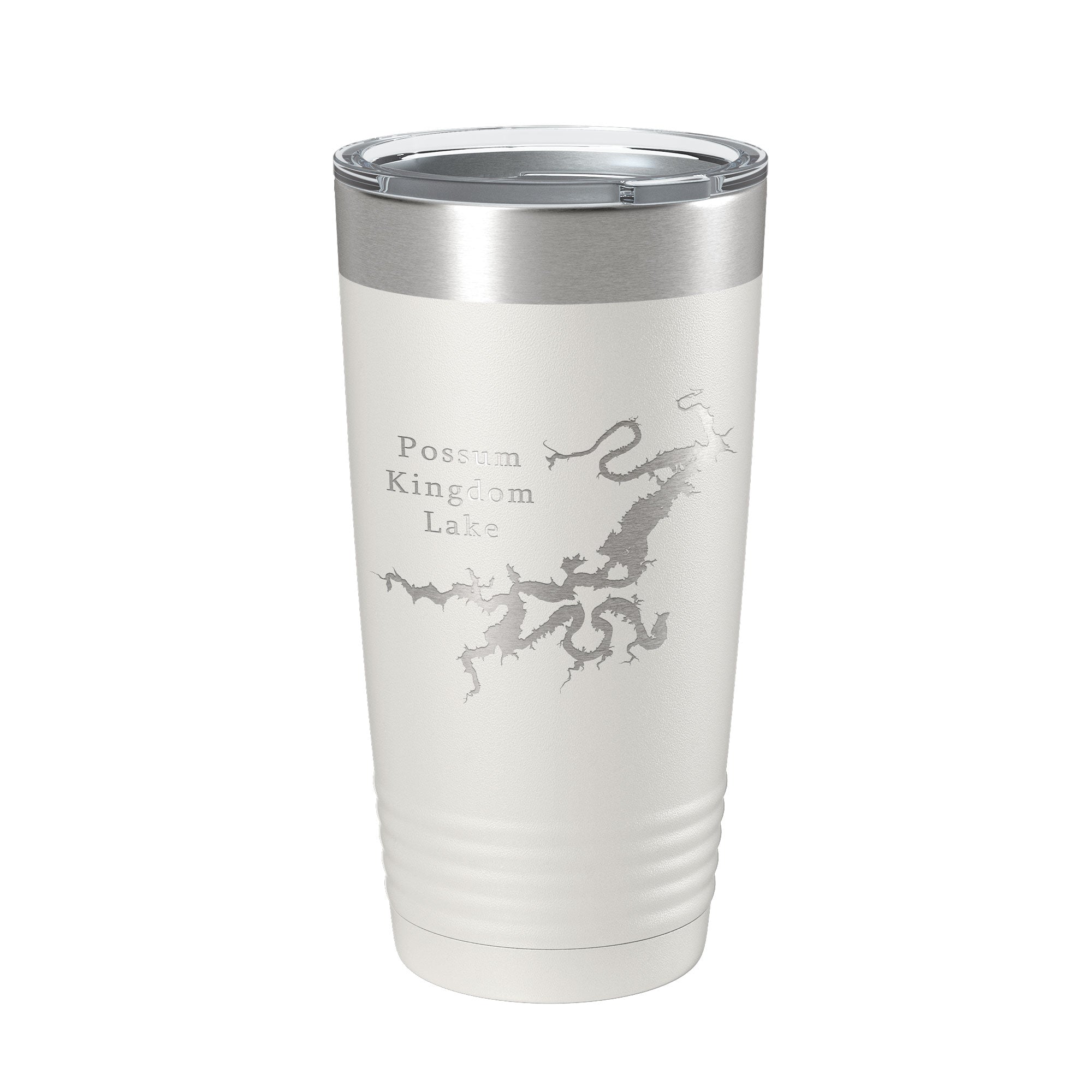 Possum Kingdom Lake Map Tumbler Travel Mug Insulated Laser Engraved Coffee Cup Texas 20 oz