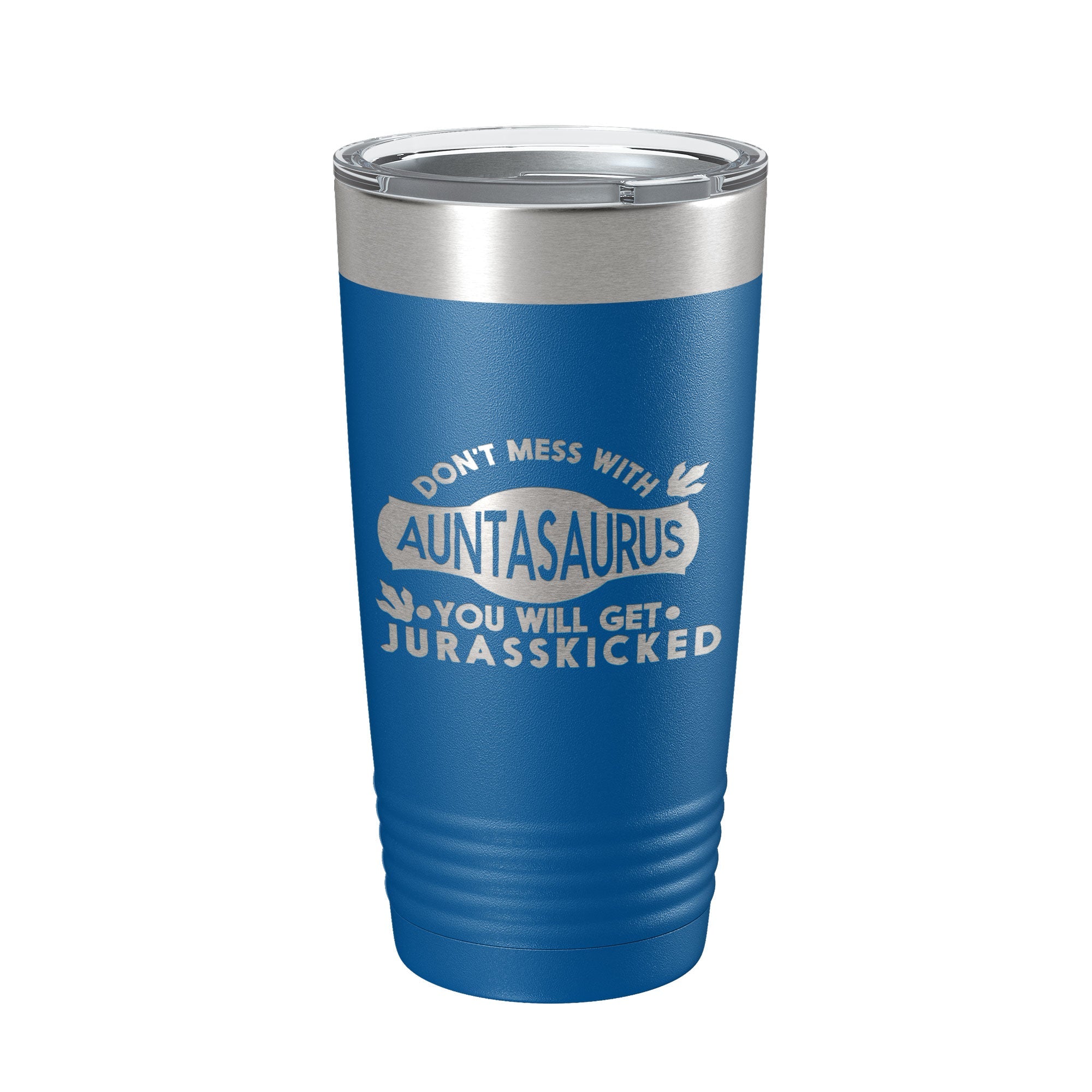 Auntasaurus Tumbler Funny Aunt Gift Travel Mug Jurassic Insulated Laser Engraved Coffee Cup Dinosaur 20 oz