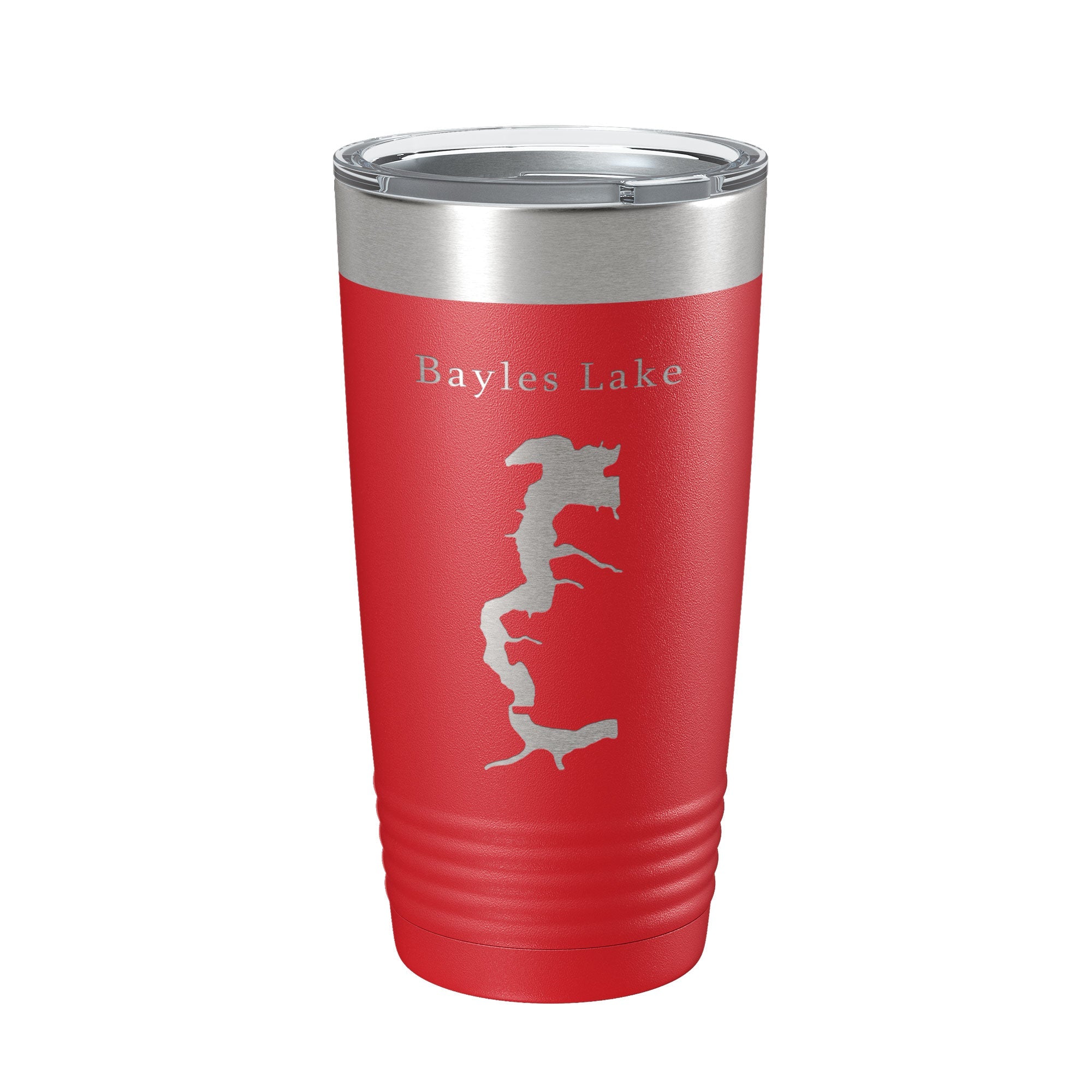 Bayles Lake Map Tumbler Travel Mug Insulated Laser Engraved Coffee Cup Illinois 20 oz