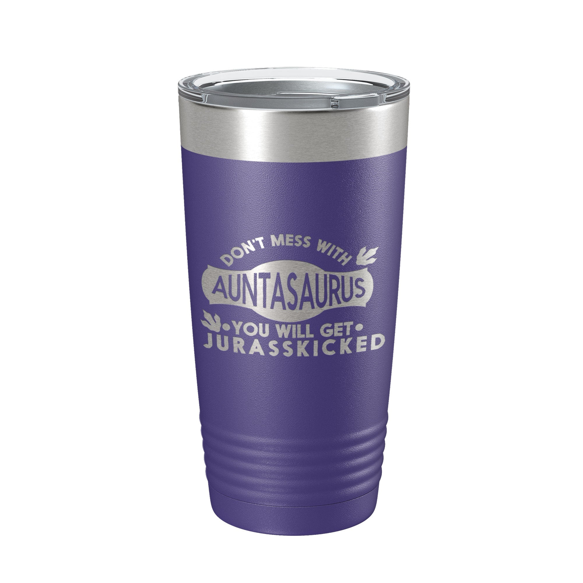 Auntasaurus Tumbler Funny Aunt Gift Travel Mug Jurassic Insulated Laser Engraved Coffee Cup Dinosaur 20 oz