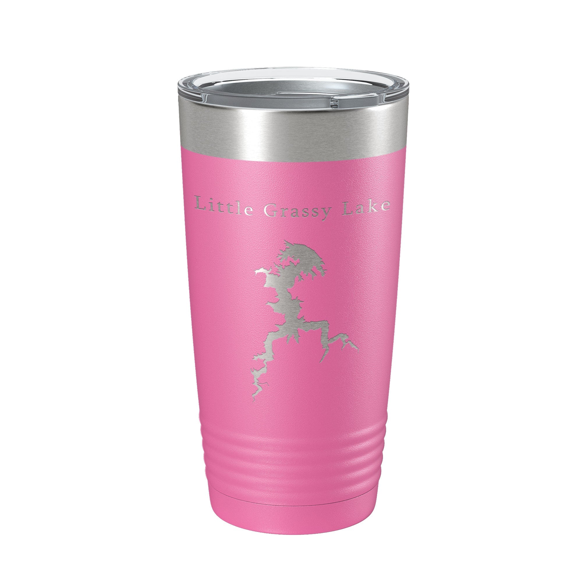 Little Grassy Lake Map Tumbler Travel Mug Insulated Laser Engraved Coffee Cup Illinois 20 oz