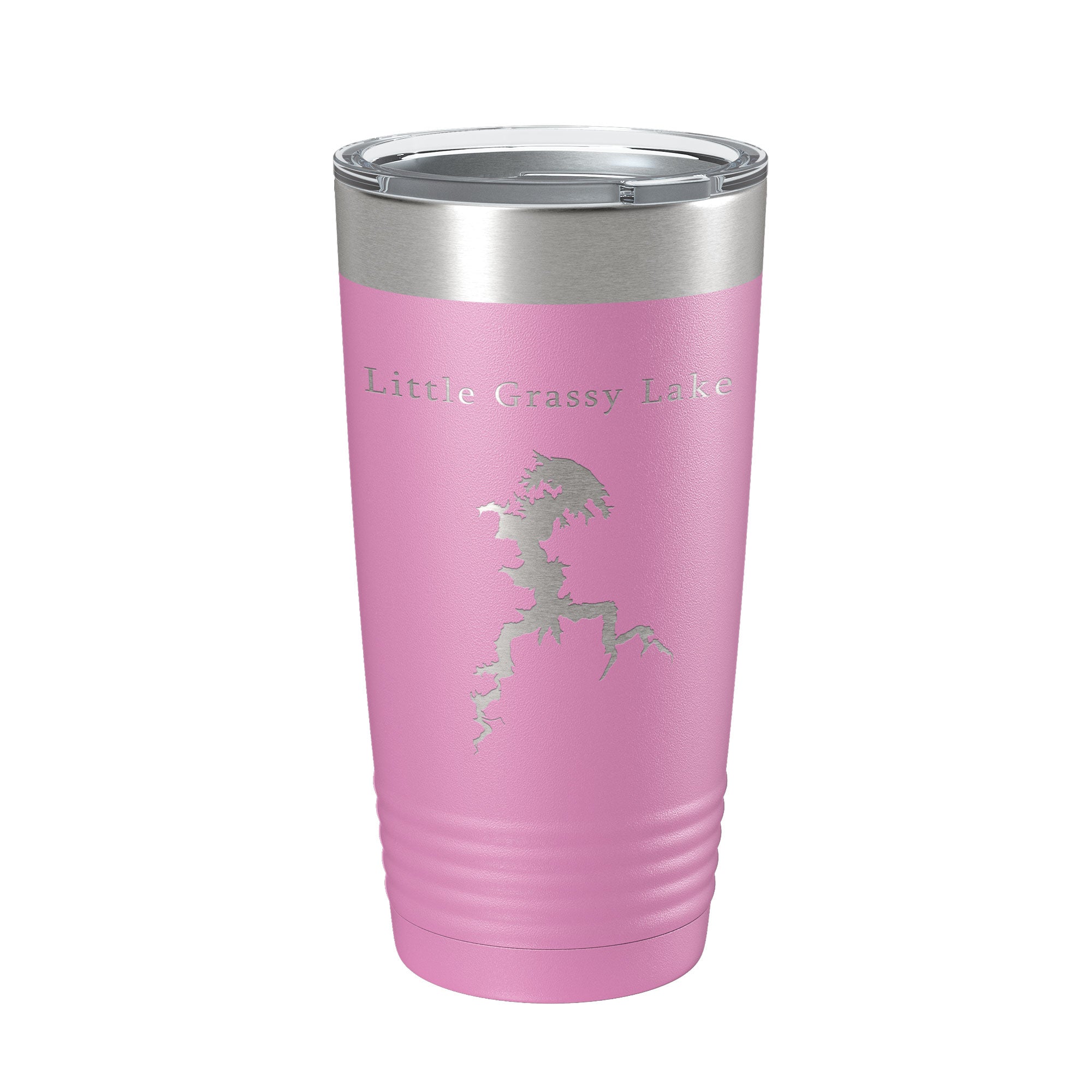 Little Grassy Lake Map Tumbler Travel Mug Insulated Laser Engraved Coffee Cup Illinois 20 oz