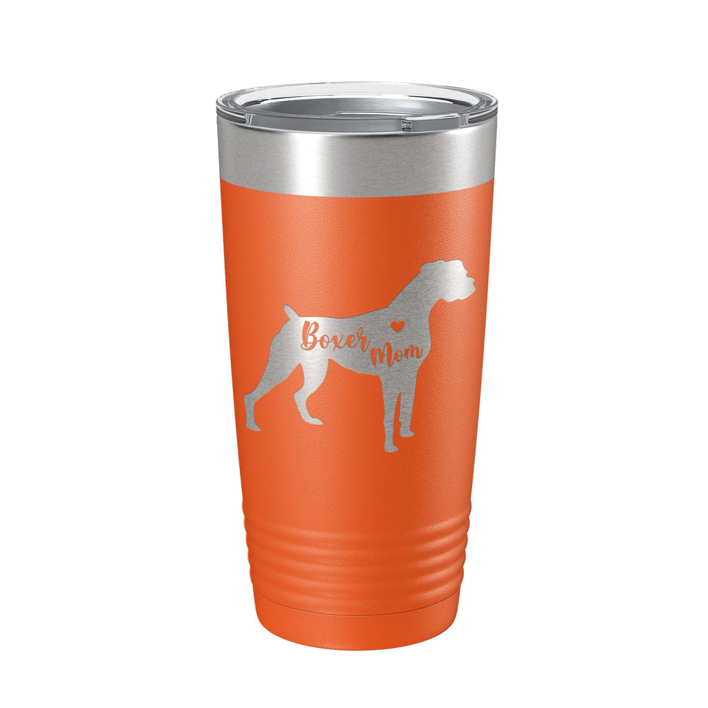 Boxer Mom Tumbler Dog Travel Mug Gift Insulated Laser Engraved Coffee Cup 20 oz