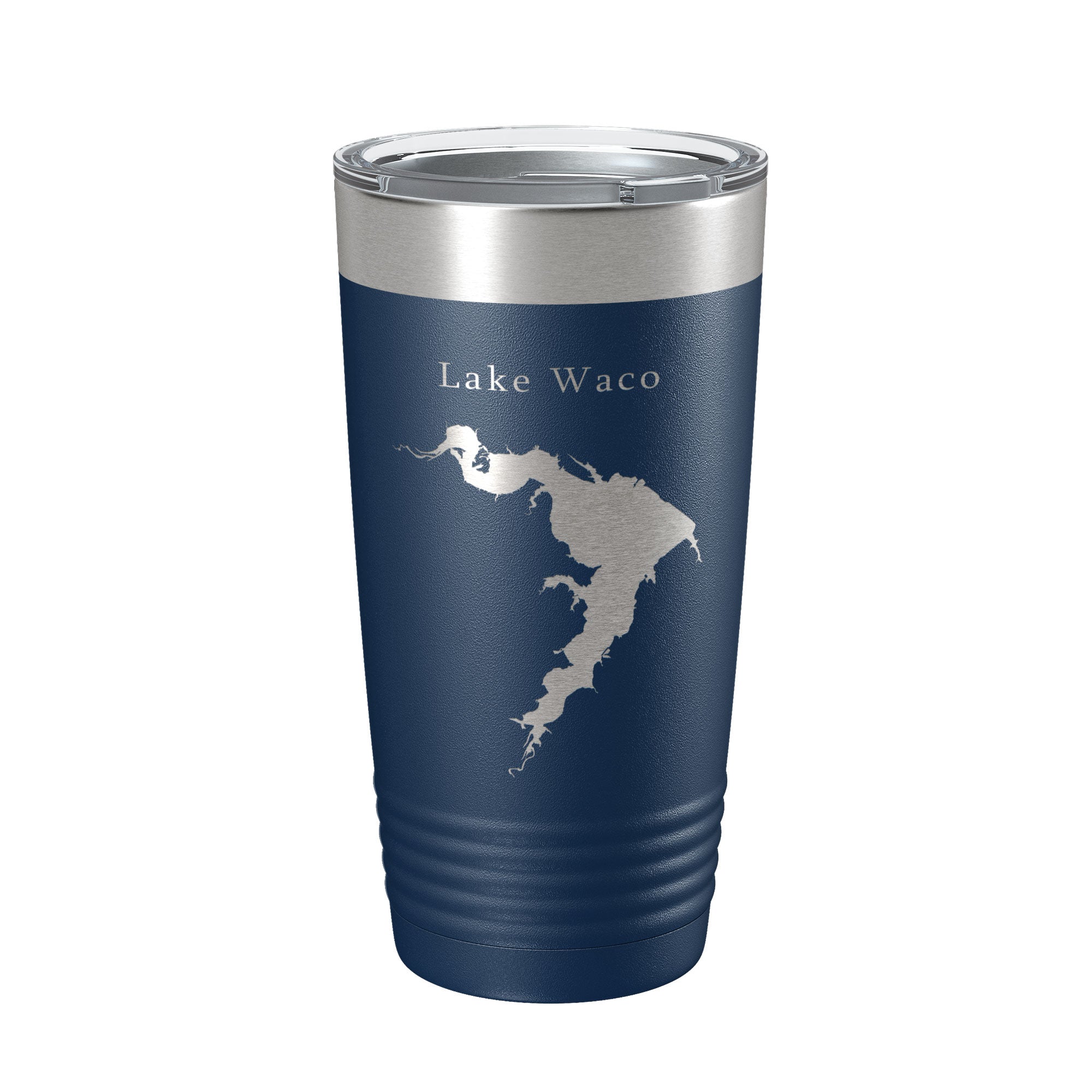 Lake Waco Map Tumbler Travel Mug Insulated Laser Engraved Coffee Cup Texas 20 oz