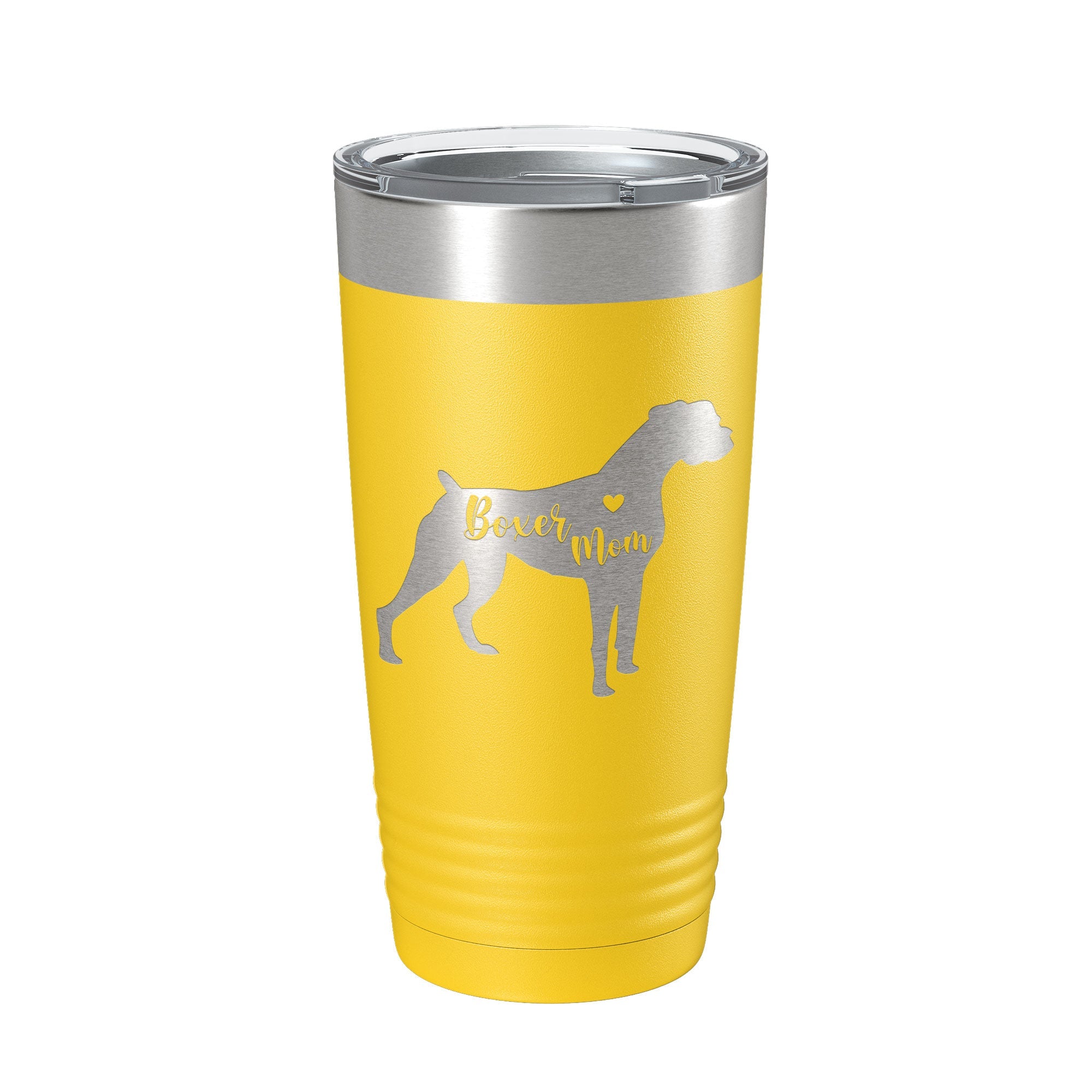 Boxer Mom Tumbler Dog Travel Mug Gift Insulated Laser Engraved Coffee Cup 20 oz